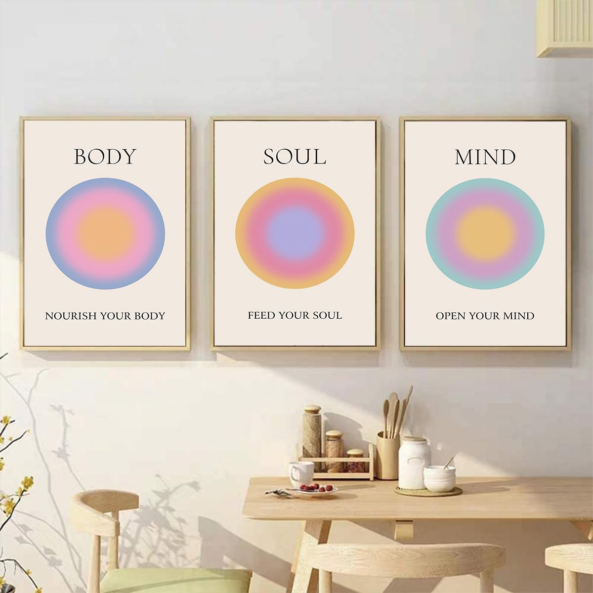 Amazon.com: Colorful Aura Poster Mind Body Soul Print Positive